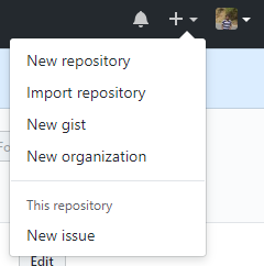 repository creation screenshot